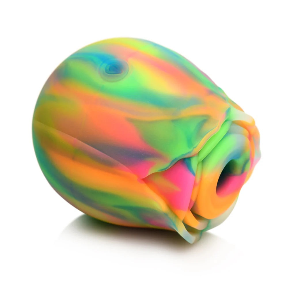 XR Brands BloomGasm Rainbow silicone Rose Clitoral Glow in the Dark Stimulator