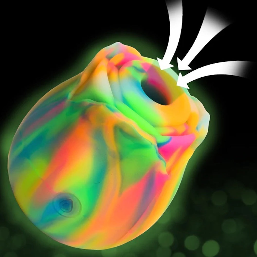 XR Brands BloomGasm Rainbow silicone Rose Clitoral Glow in the Dark Stimulator