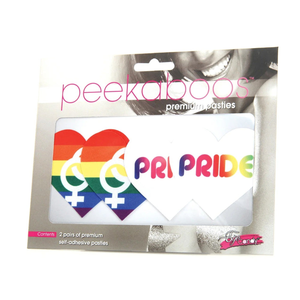 Pride Hearts Rainbow Pasties - 2 Pack By Peekaboos
