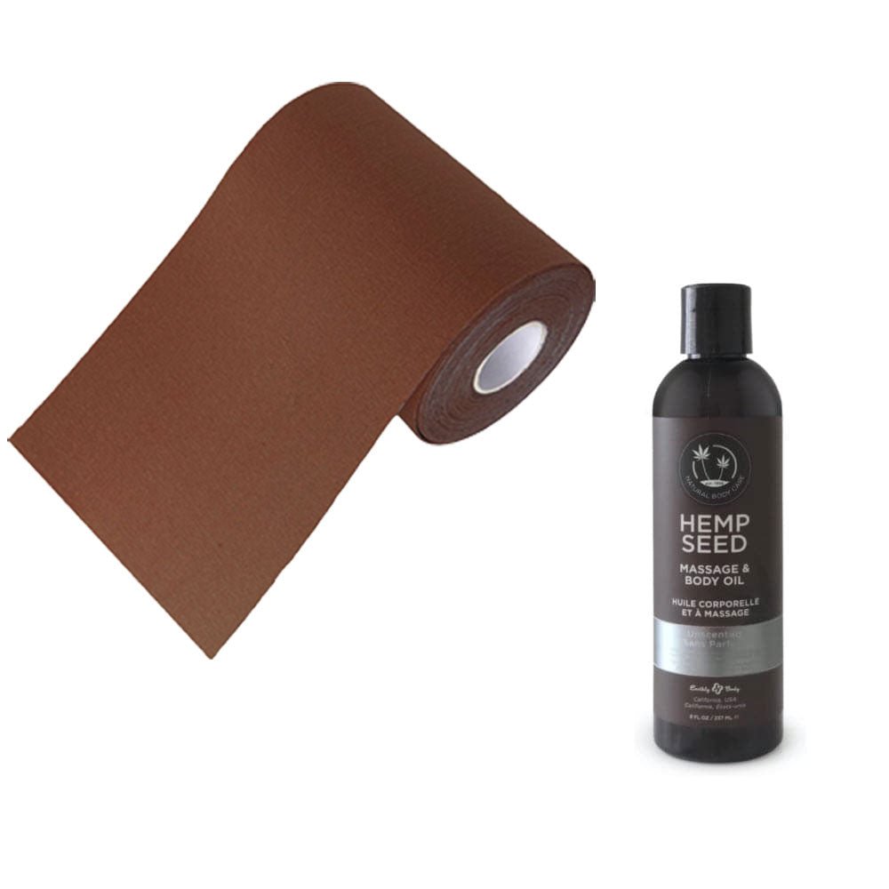 4" Wide Roll of Body Tape by Unique and 2oz. Unscented Removal Oil - RodeoH