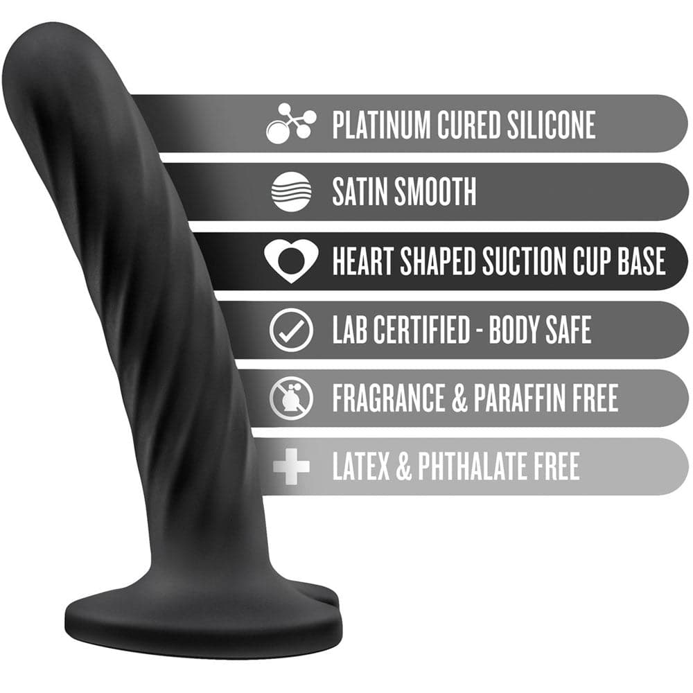 5.5" Blush Temptasia Twist Medium Dildo - Black - RodeoH
