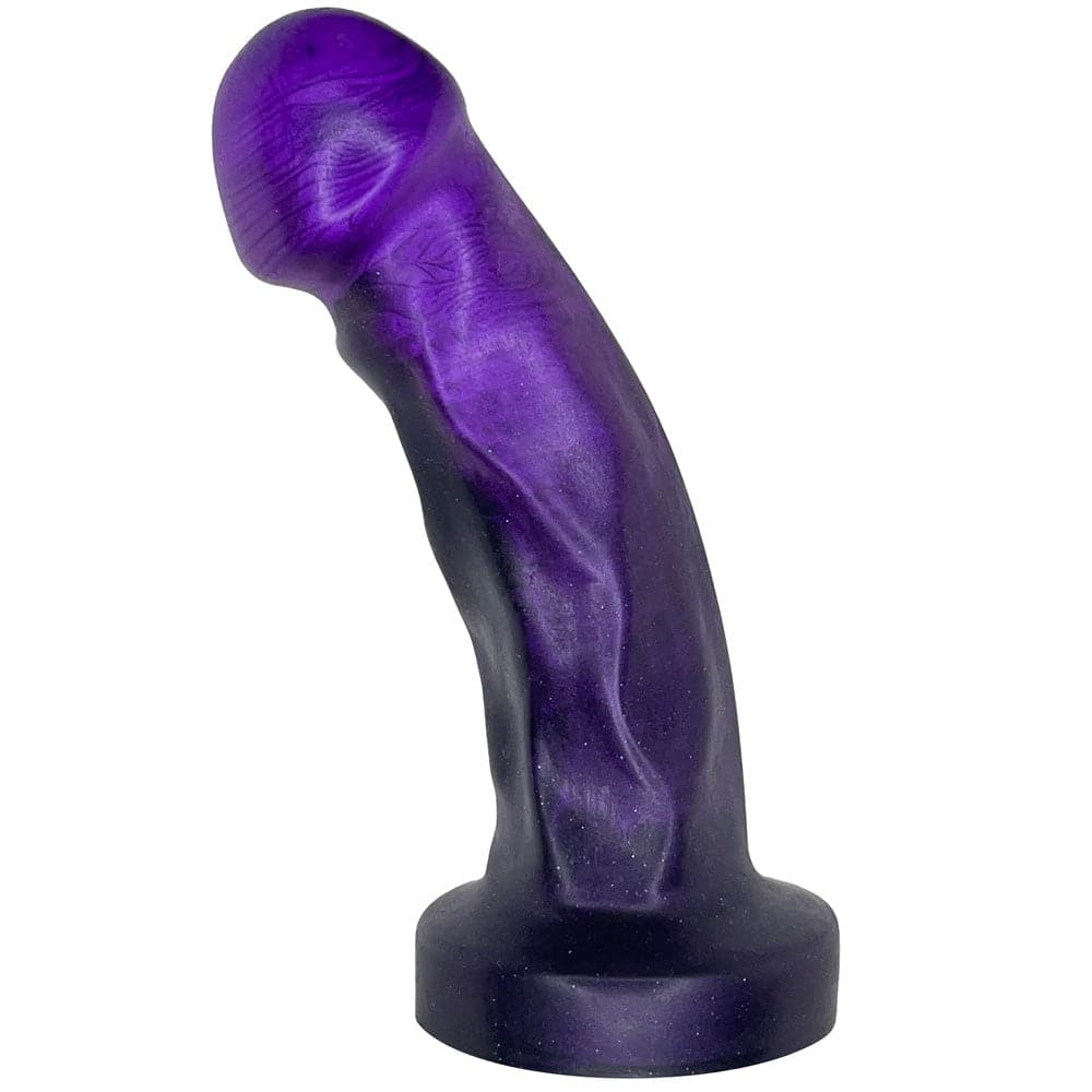 5.5" Splendid Medium - Silicone Dildo - Nola Purple to Luster Black - RodeoH