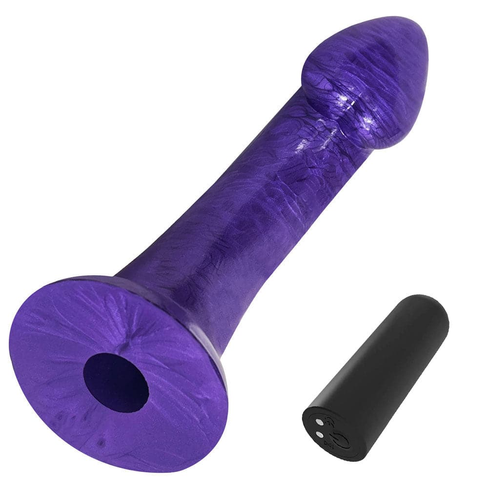 6" Spark Super Soft Rechargeable Vibe Dildo - Pearlescent - RodeoH