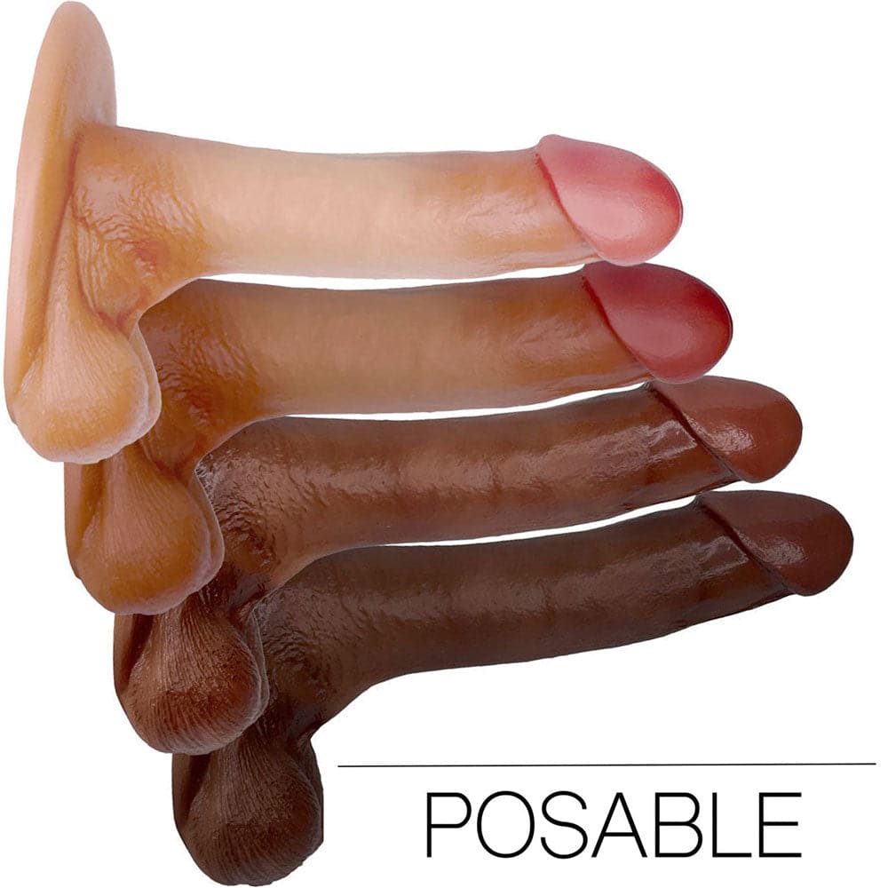 6.5" SoReal Posable Plus - Floating Balls Realistic Dual Density Dildo - RodeoH