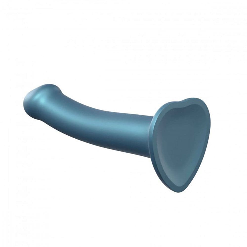 6.5" Strap-On-Me Silicone Suction Cup Dildo - Metallic Blue - RodeoH