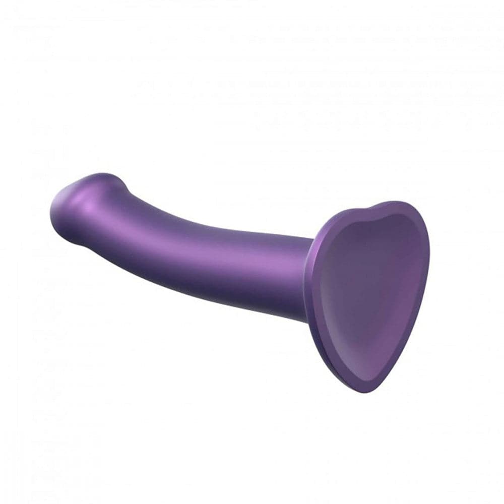 6.5" Strap-On-Me Silicone Suction Cup Dildo - Metallic Purple - RodeoH