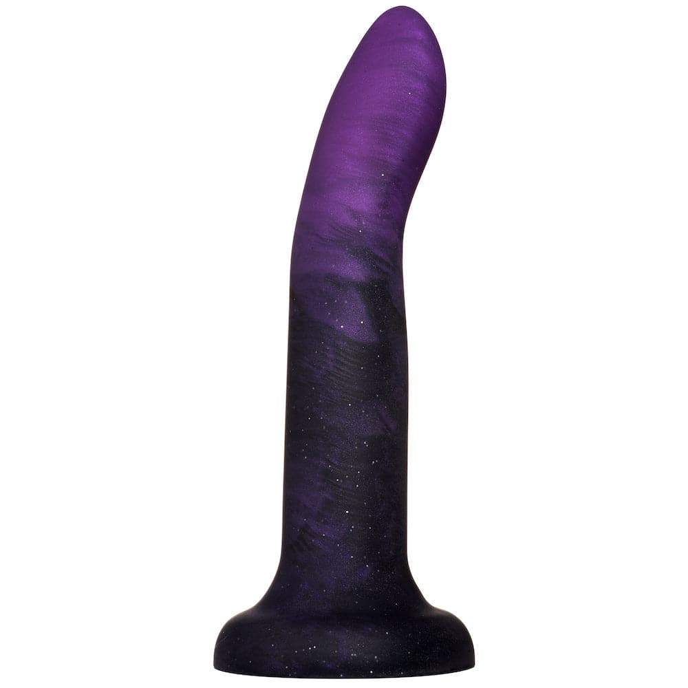7" Rory Smoke Show Swirl Silicone Dildo - Purple and Black - RodeoH