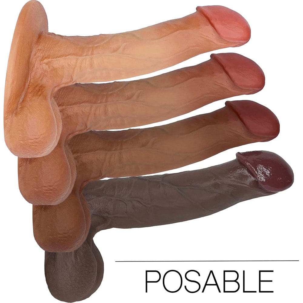 7" SoReal Posable Plus - Floating Balls Realistic Dual Density Dildo - RodeoH
