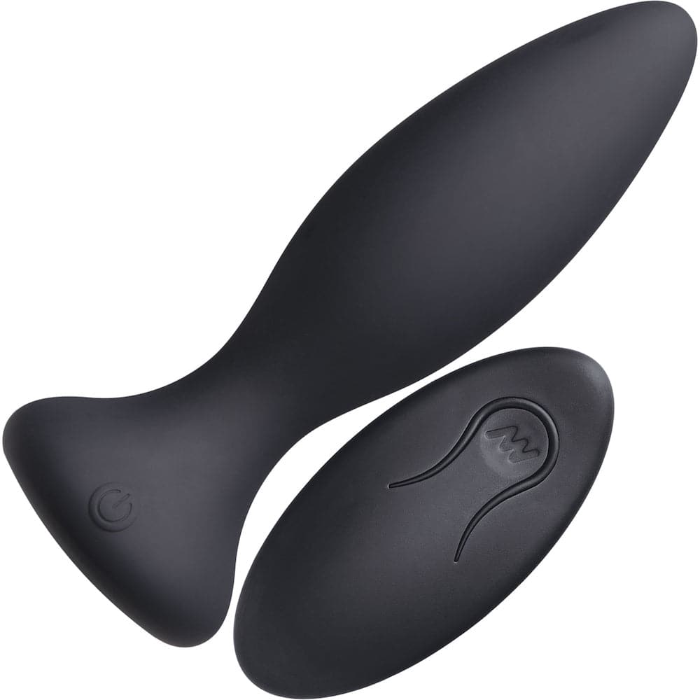 A-Play Vibe Beginner Anal Plug with Remote Control - Black | RodeoH