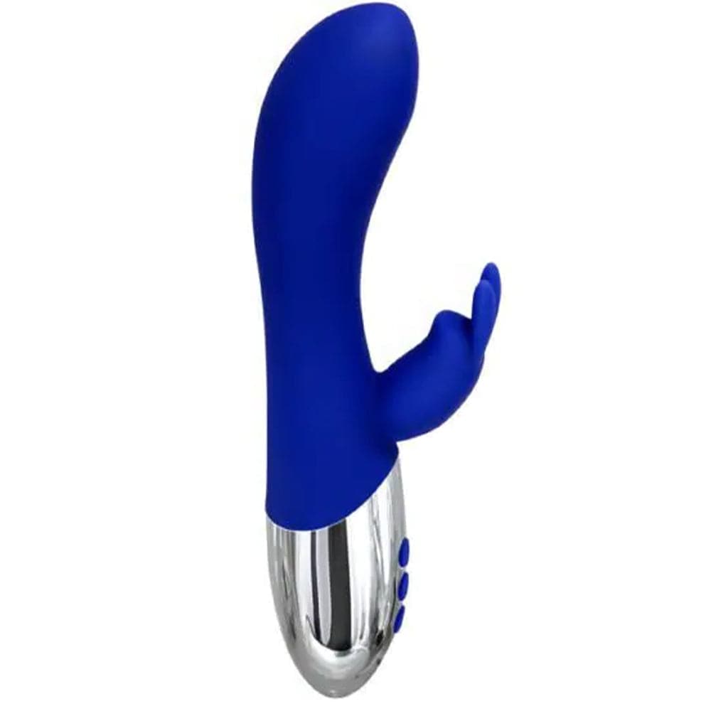 Adam & Eve Royal Warming Rabbit Vibrator - Blue - RodeoH