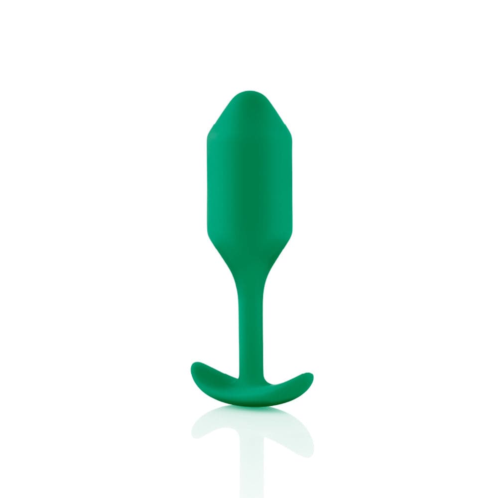 B Vibe Weighted Snug Plug Medium - Green - RodeoH