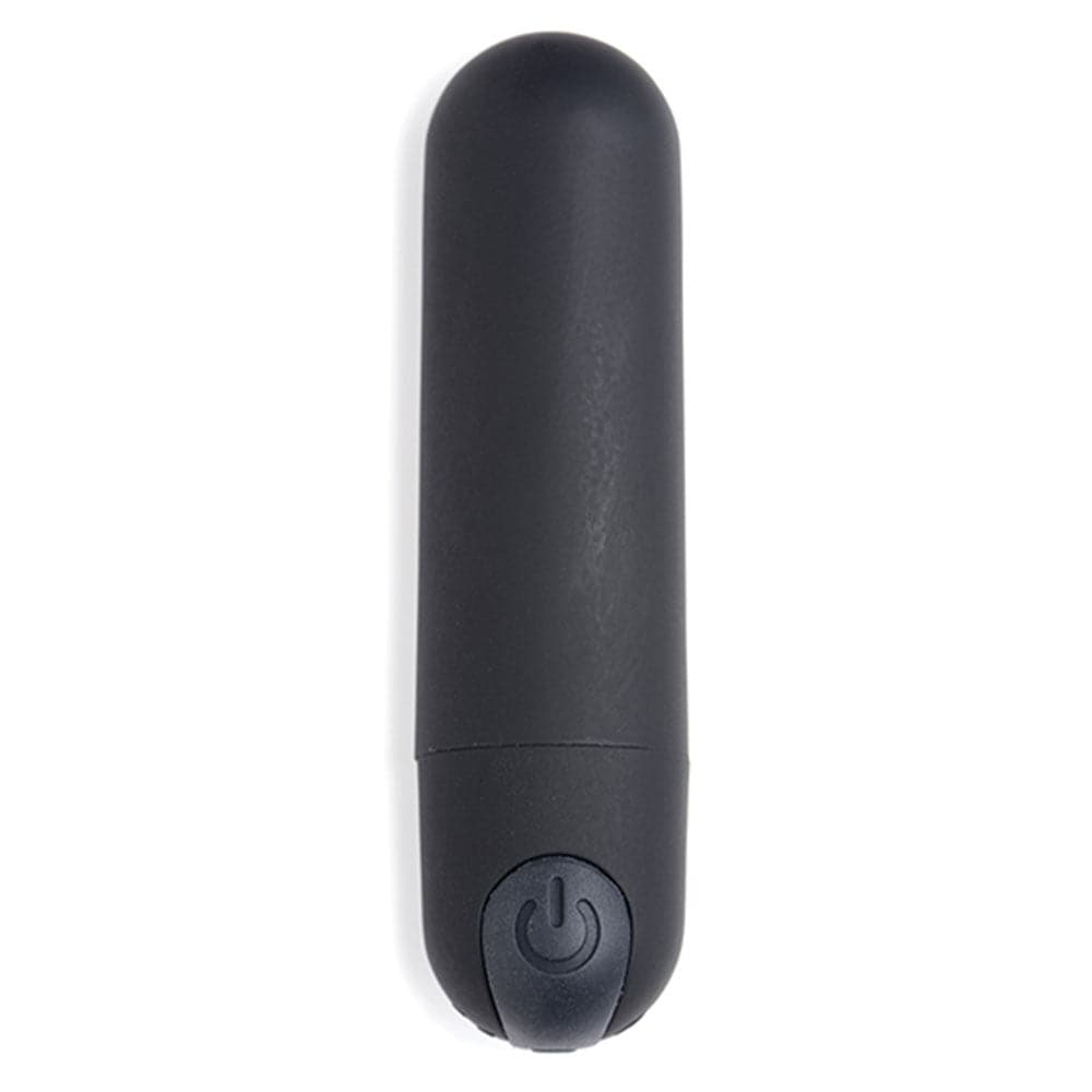 Bang! Vibrating Silicone Rechargeable Bullet - Remote Control - Black - RodeoH