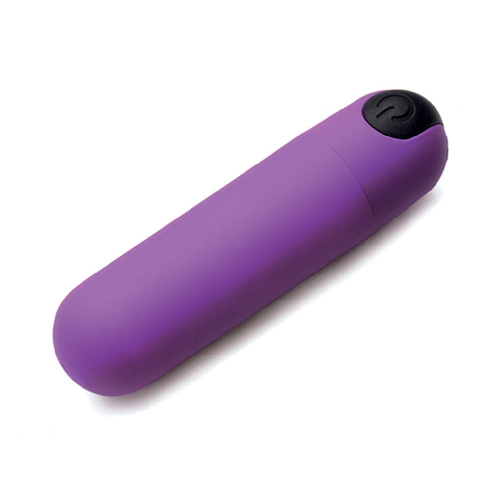 Bang! Vibrating Silicone Rechargeable Bullet - Remote Control - Purple - RodeoH