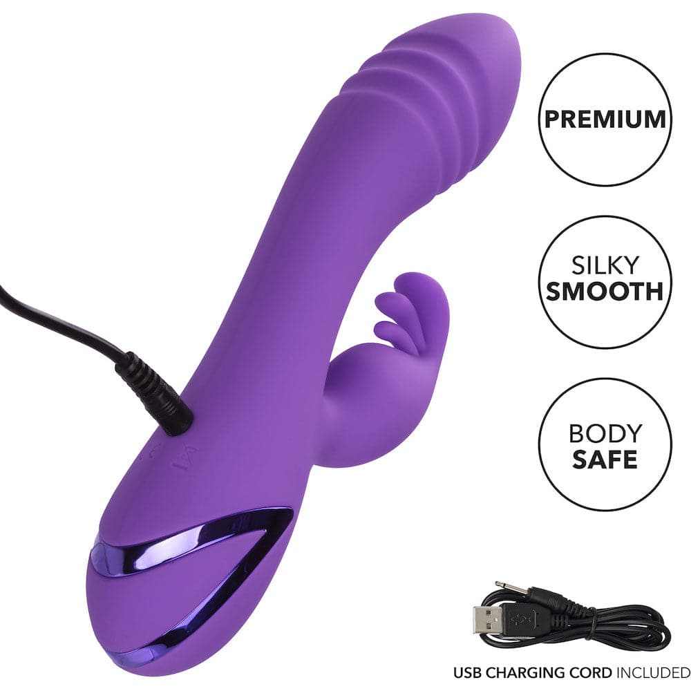California Dreaming West Coast Wave Rider Rabbit Silicone Vibrator - RodeoH