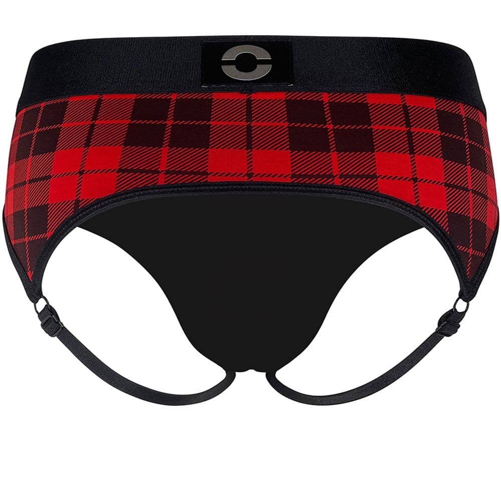 Cheeky Panty+ Harness - Red Plaid - RodeoH