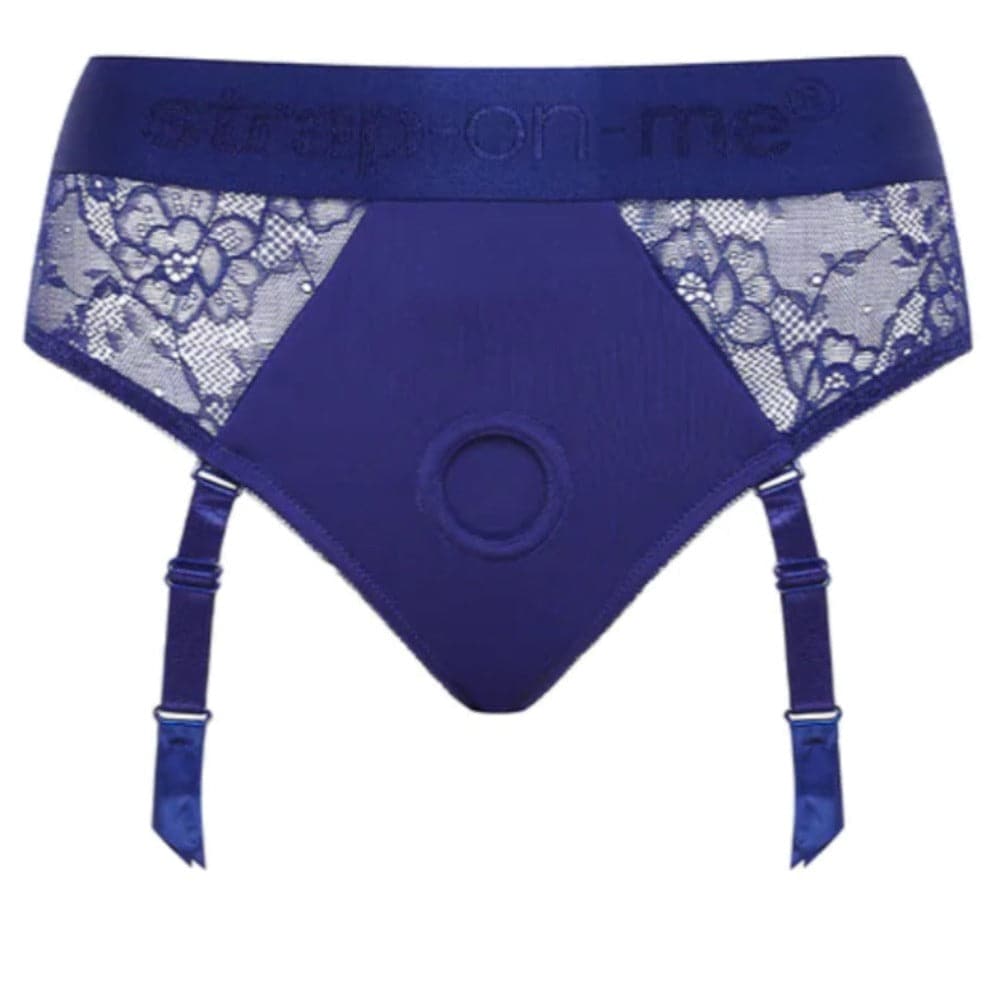 Diva Lingerie Lace Harness by Strap-On-Me - Royal Blue - RodeoH