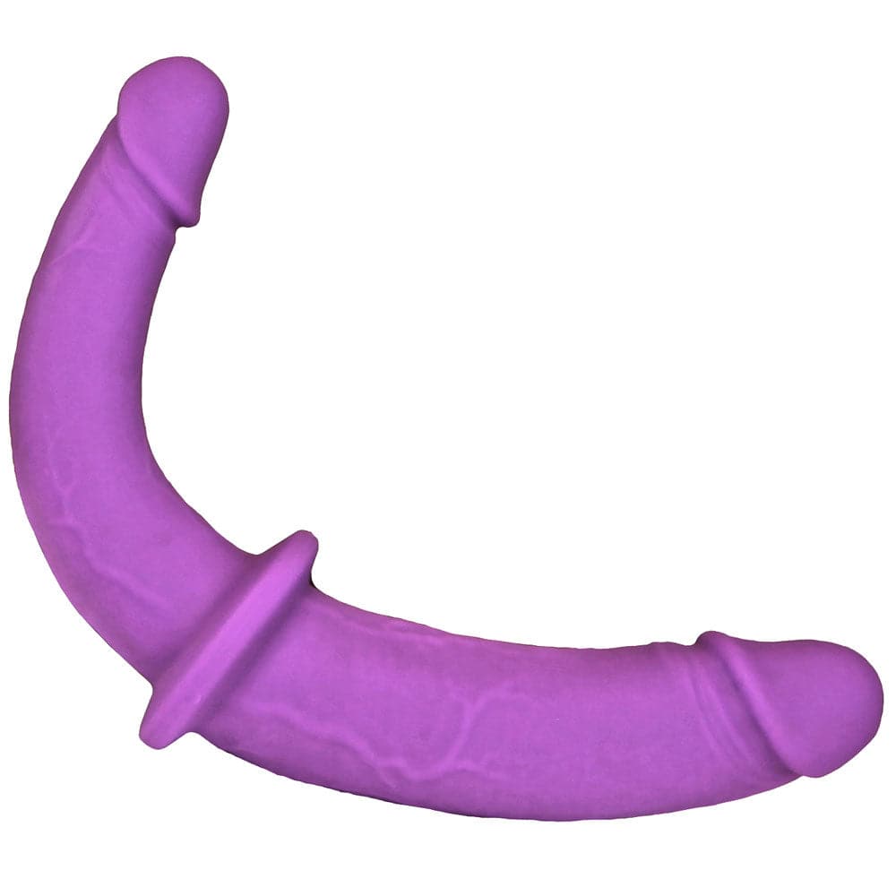 Double Trouble - Double-Ended Silicone Dildo - Purple - RodeoH