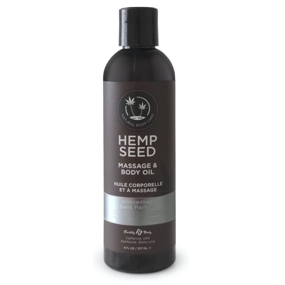 Earthly Body Hemp Seed Massage Oil - Unscented - RodeoH