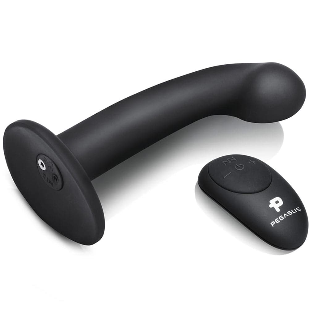 6 inch p spot g spot silicone peg with harness vibrating remote control