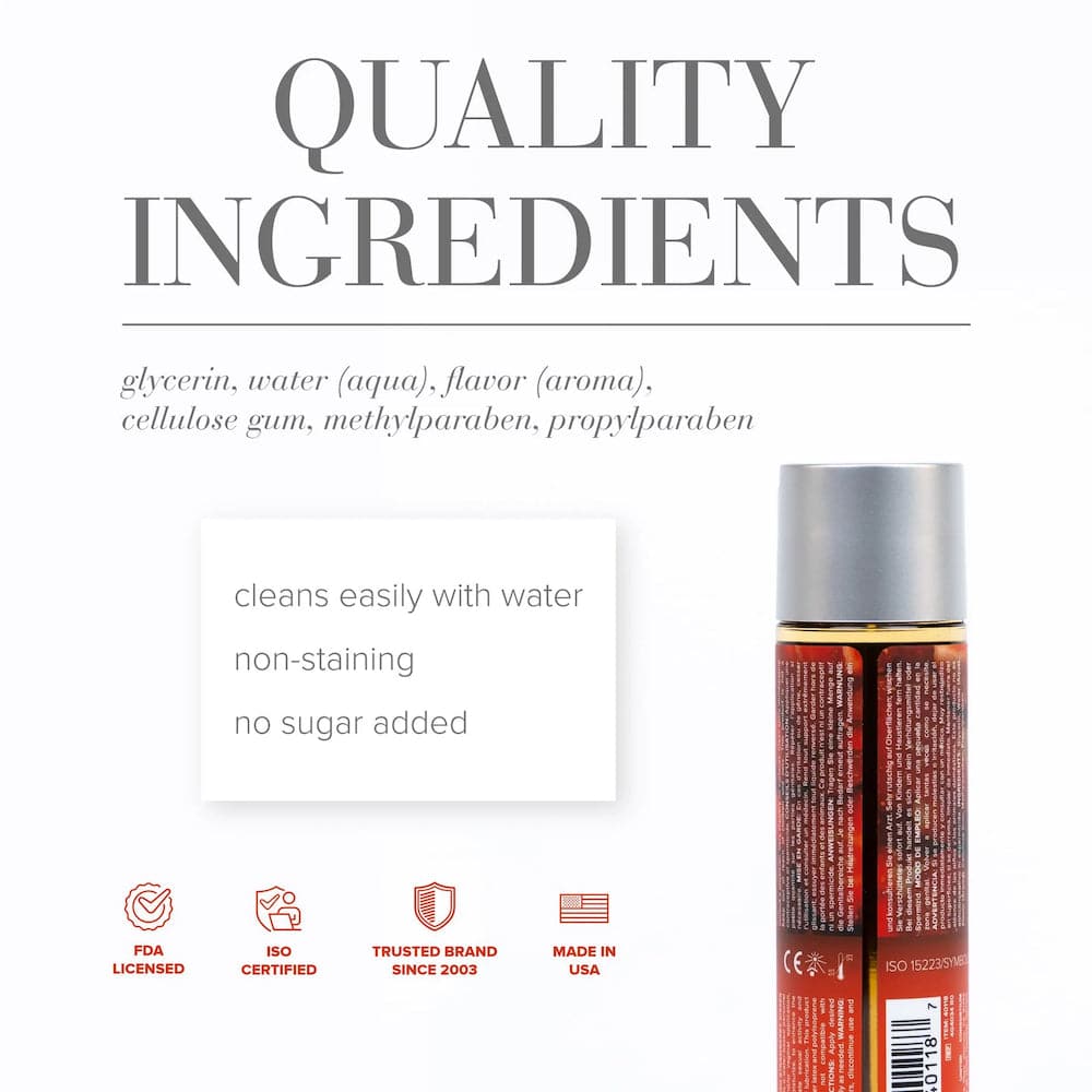 JO H20 Water Based Flavored Lubricant - Strawberry Kisses 4 fl. oz. (120 ml) - RodeoH