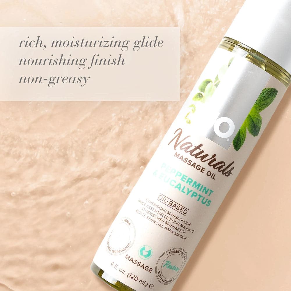JO Naturals Peppermint and Eucalyptus Massage Oil 4 oz. - RodeoH