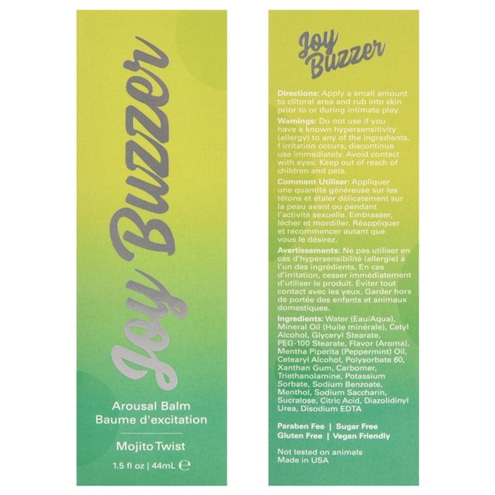 Joy Buzzer Arousal Balm - Mojito Twist - 1.5oz - RodeoH