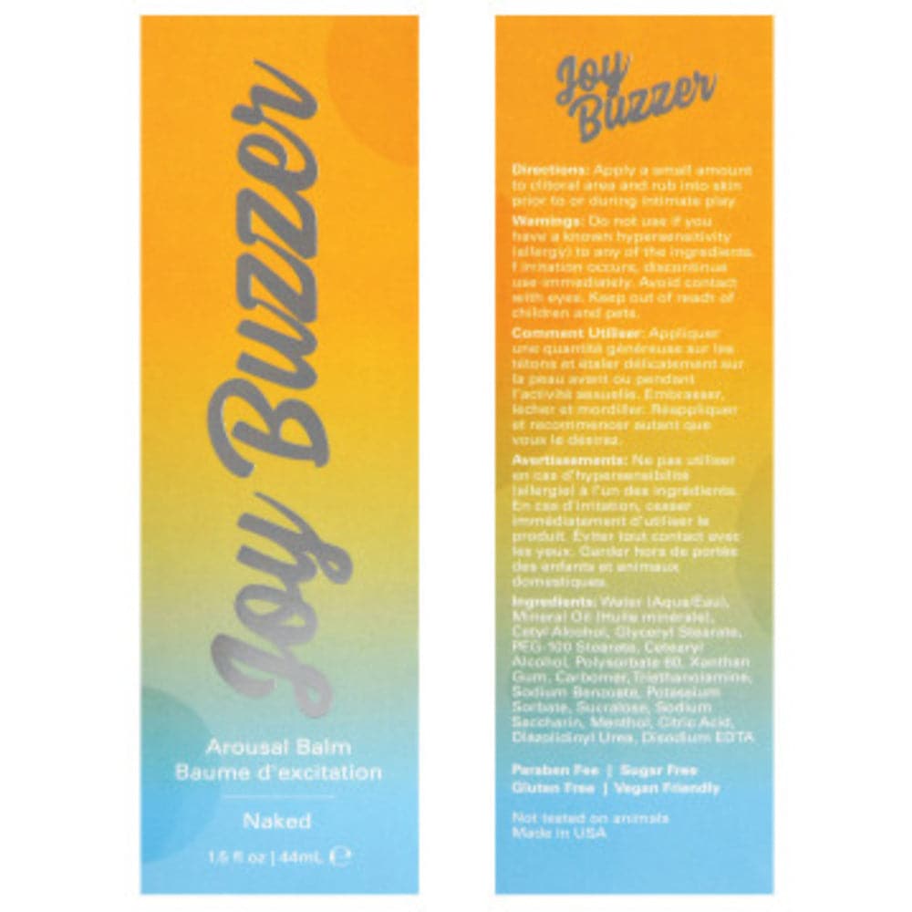 Joy Buzzer Arousal Gel - Naked - 1.5oz - RodeoH