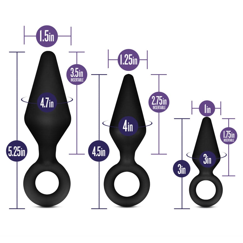 Luxe Night Rimmer Anal Plug Kit by Blush - Black - RodeoH