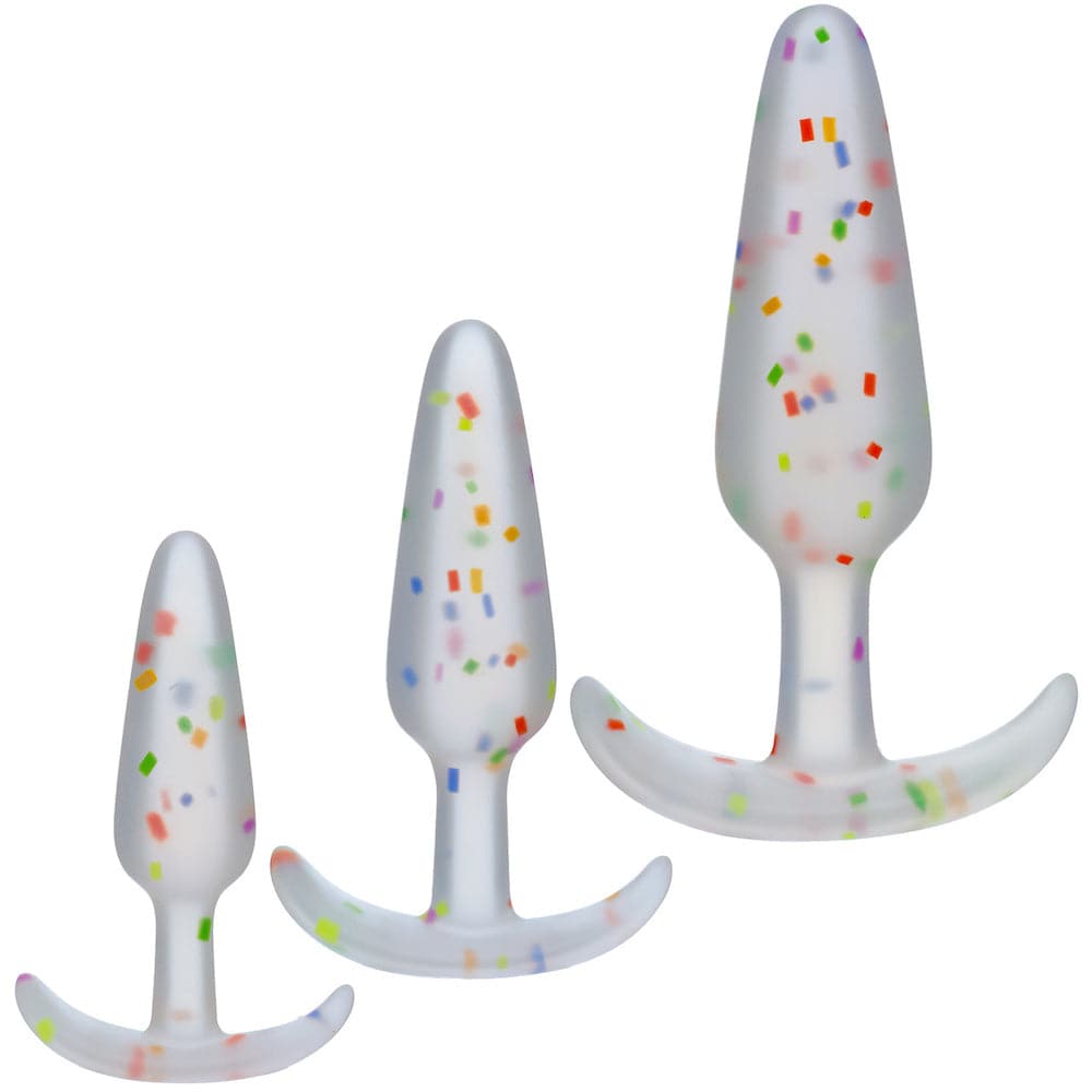 Mood Naughty Anal Plug Training Set - Pride Confetti - RodeoH