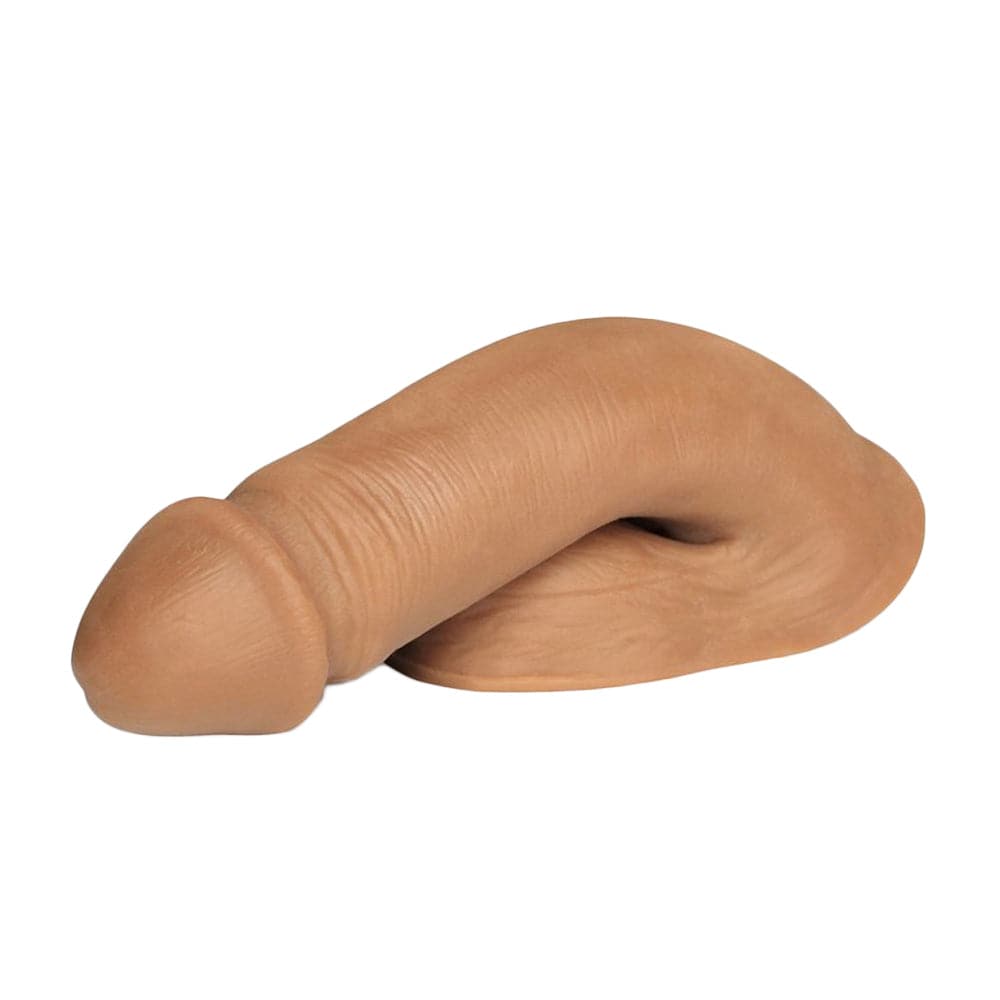 Mr. Limpy realistic-looking soft packer in caramel, made of a flesh-like material with a matte finish.