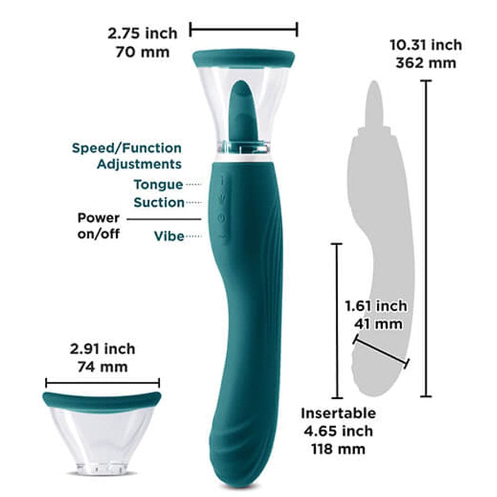 NS Novelties INYA Triple Delight Vibrator - Teal - RodeoH