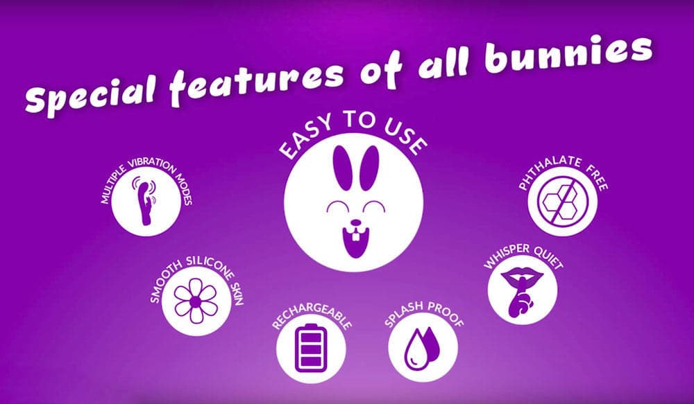 Ohhh Frisky Bunny Vibrating C-Ring - Purple - RodeoH