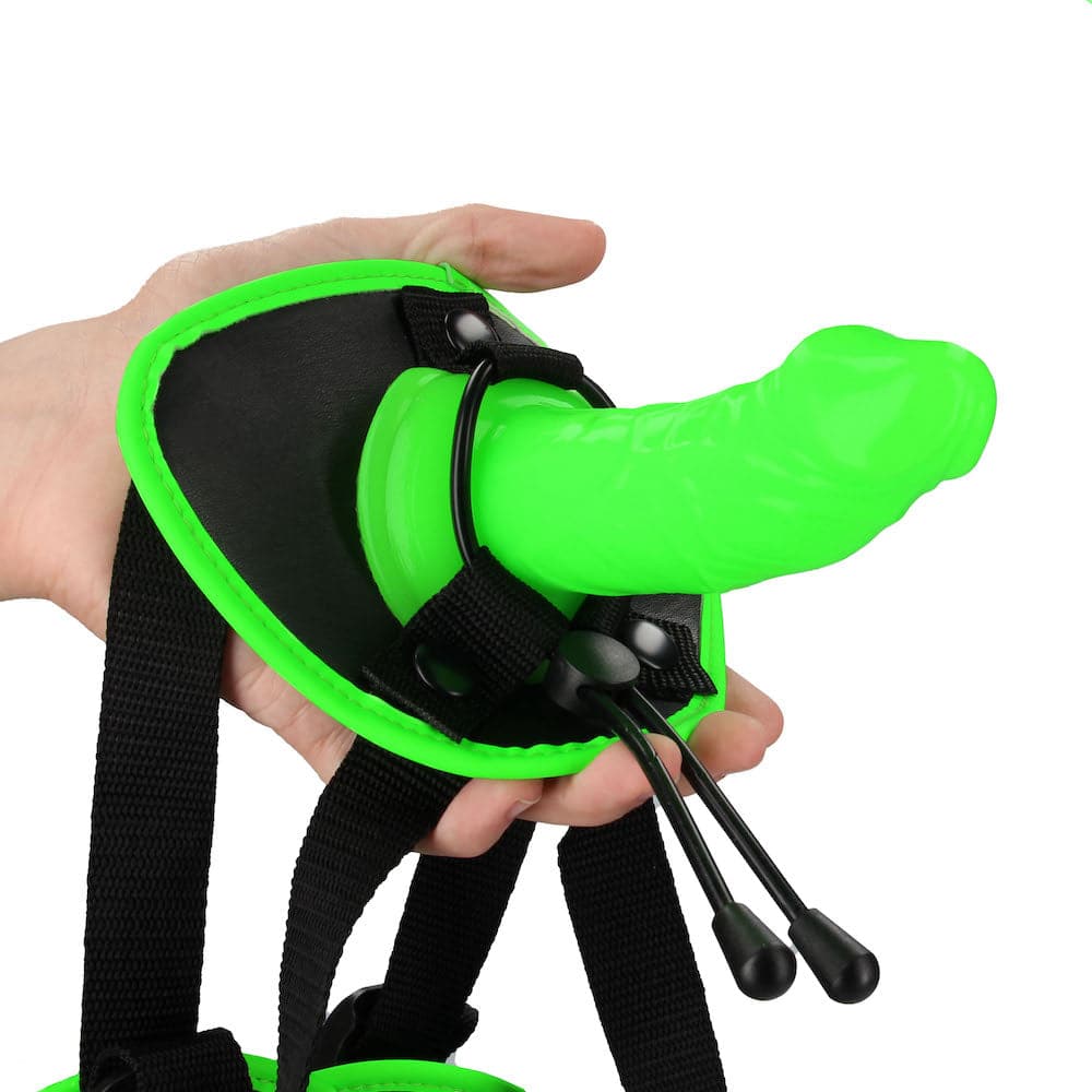 Ouch! Glow in The Dark Strap-On Harness with 5" Dildo - RodeoH