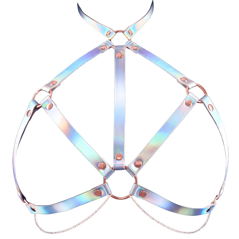 Rainbow Metallic Chest Harness - Crave by Cosmo - RodeoH