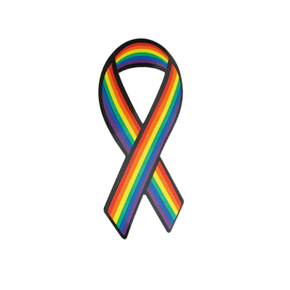 Rainbow Pride Ribbon Magnet by Gaysentials - RodeoH
