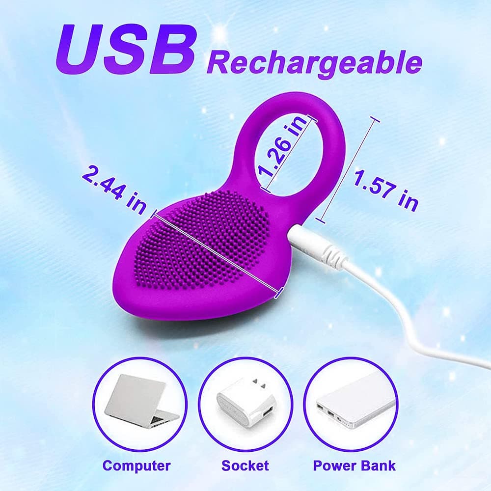 Rechargeable Vibrating Silicone C-Ring - RodeoH