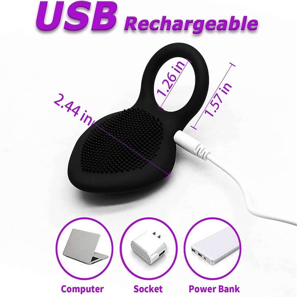 Rechargeable Vibrating Silicone C-Ring - RodeoH