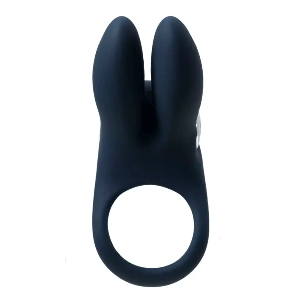 Sexy Bunny Rechargeable Vibrating C-Ring - Black - RodeoH