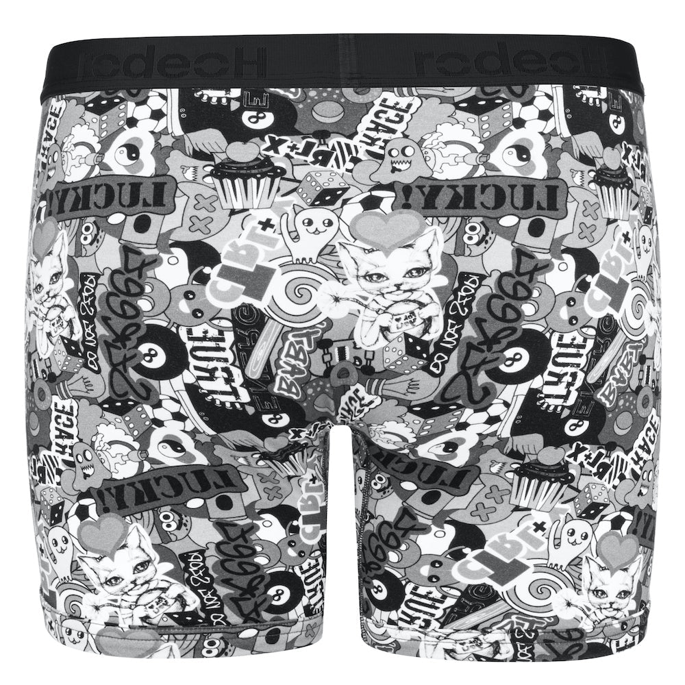 Shift 6" Boxer Packer Underwear - Black & White Lucky - RodeoH