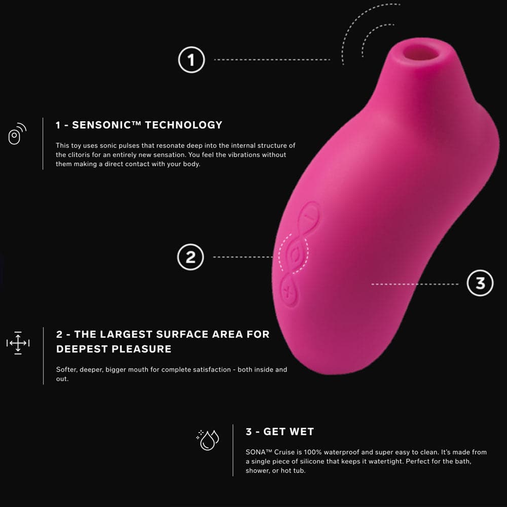 Sona™ Cruise Sensonic Clitoral Stimulator by LELO - Onyx - RodeoH