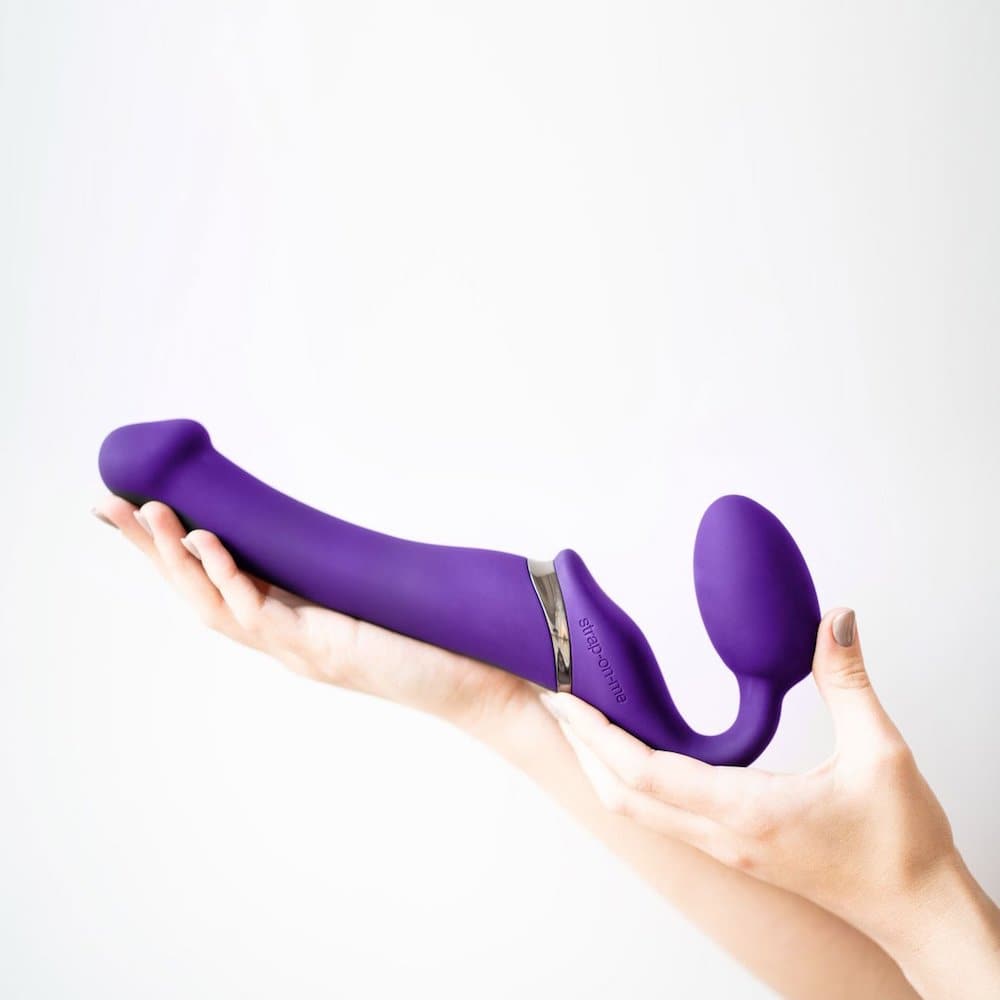 Strap-on-Me Double Ended Vibe Remote Control - Medium - Purple - RodeoH