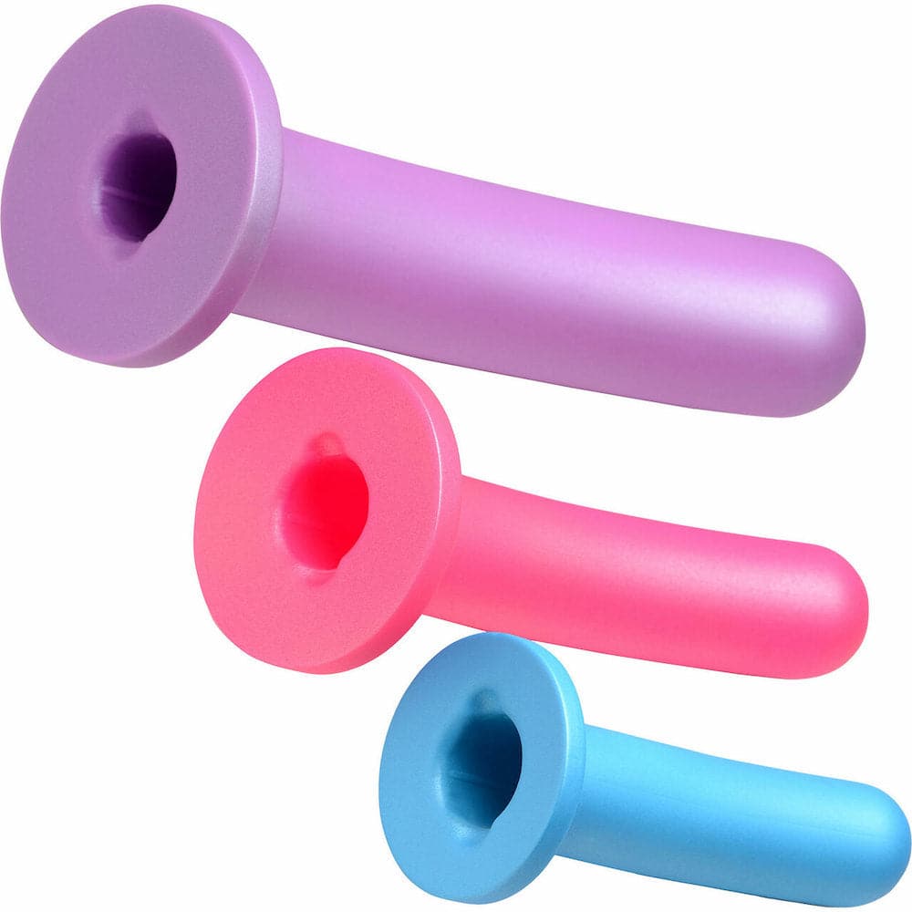 STRAP U - PEG 28X Vibrating Rechargeable 5 Pieces Silicone Dildo Set with Remote - RodeoH