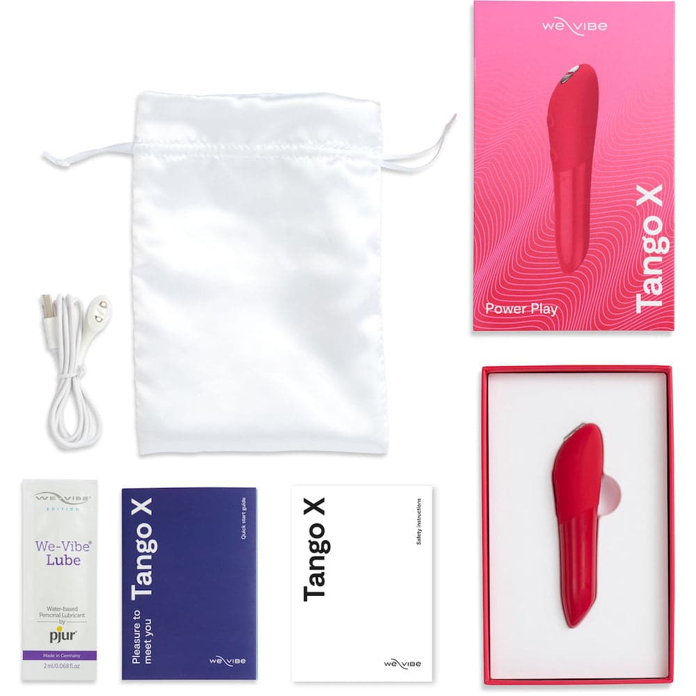 TANGO X Powerful Waterproof Bullet Vibrator - Cherry Red - RodeoH