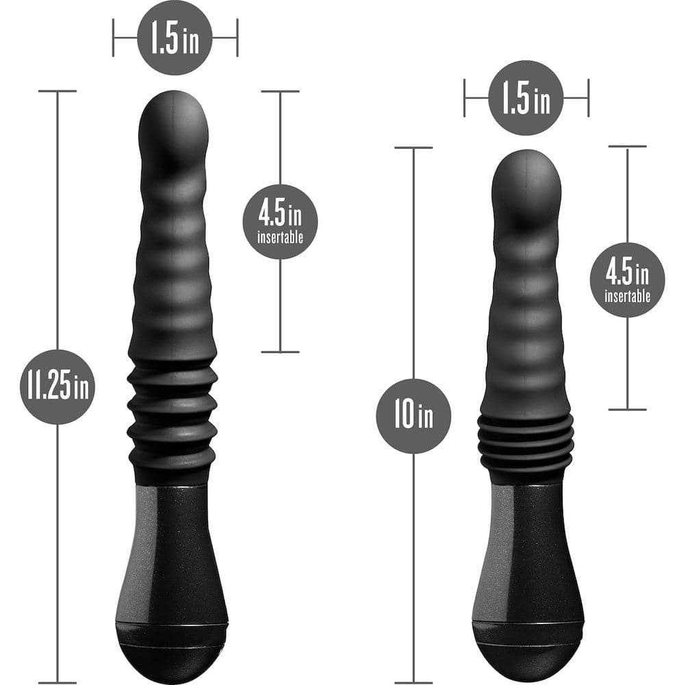 Temptasia Lazarus Thrusting Silicone Dildo - Black - RodeoH