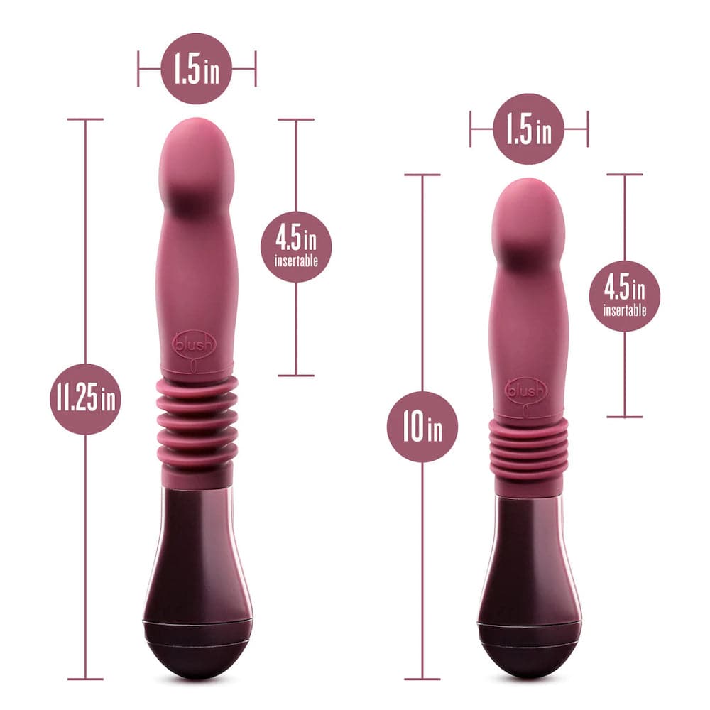 Temptasia Trixie Thrusting Silicone Dildo - Wine - RodeoH