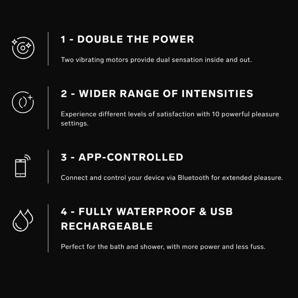 Tiani™ Harmony Dual Action App Controlled Stimulator by LELO - Onyx - RodeoH