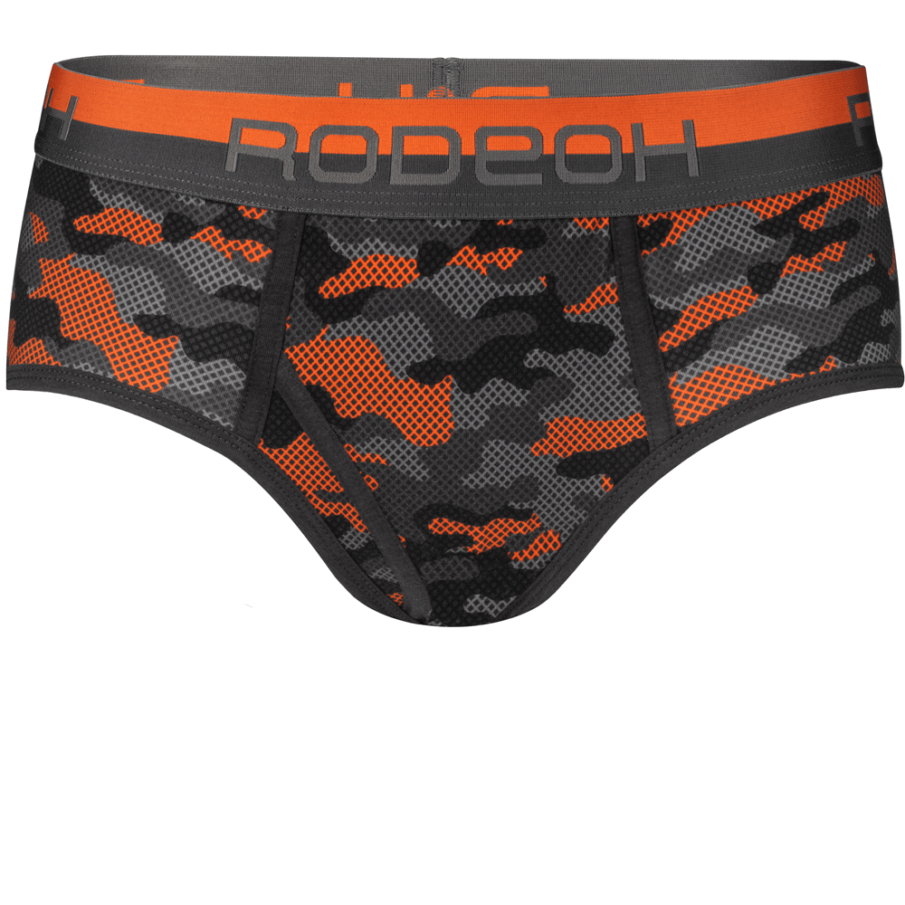 Top Loading Brief Packing Underwear - Orange Camo - RodeoH