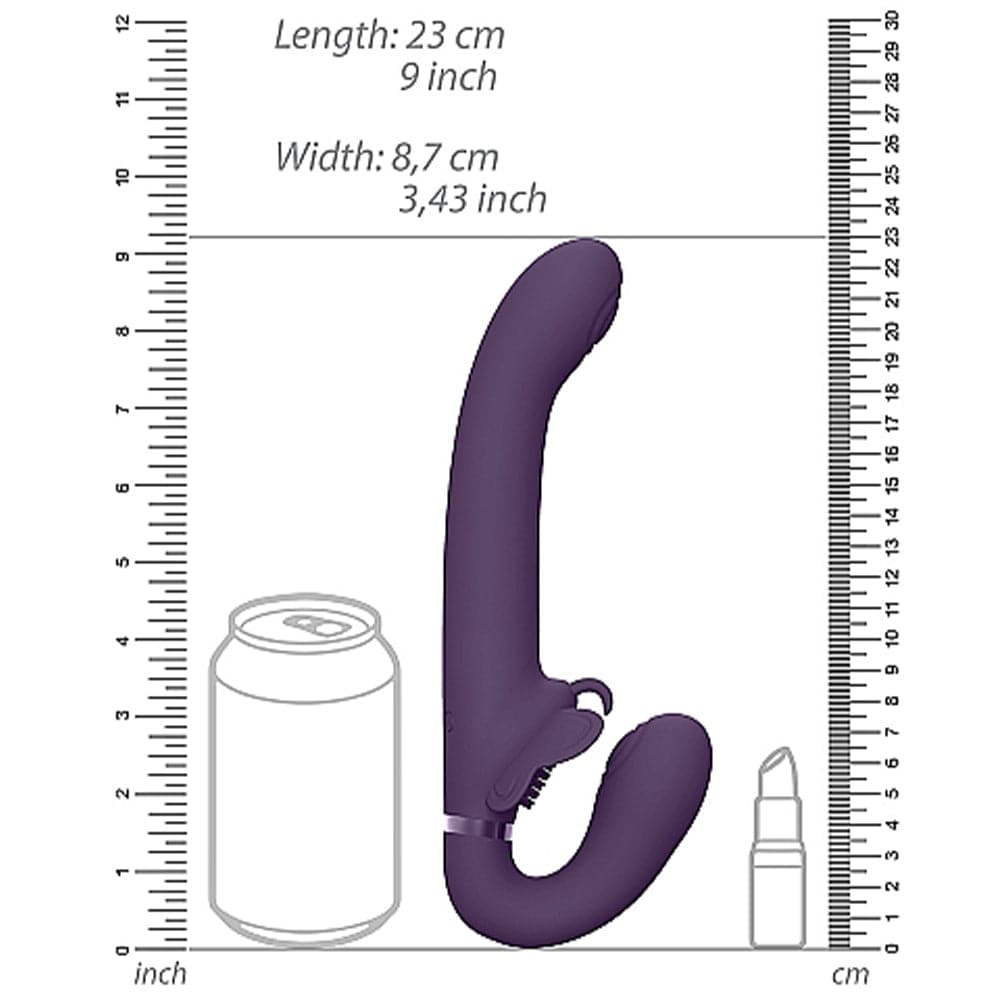 VIVE Satu Pulse-Wave & Vibrating Strapless Strapon - Purple - RodeoH