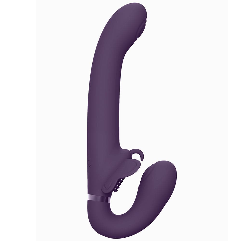 VIVE Satu Pulse-Wave & Vibrating Strapless Strapon - Purple - RodeoH