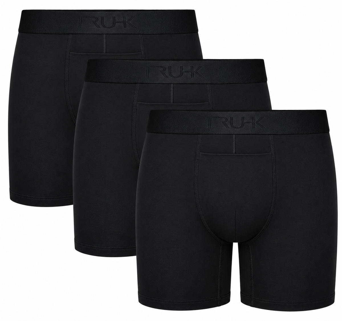 TRUHK High Rise Boxer packing underwear 3 pack, three pairs in black